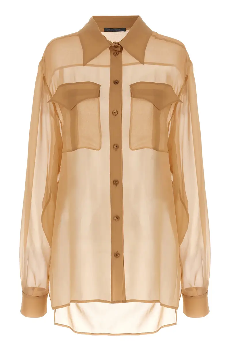 Camicia Chiffon Beige