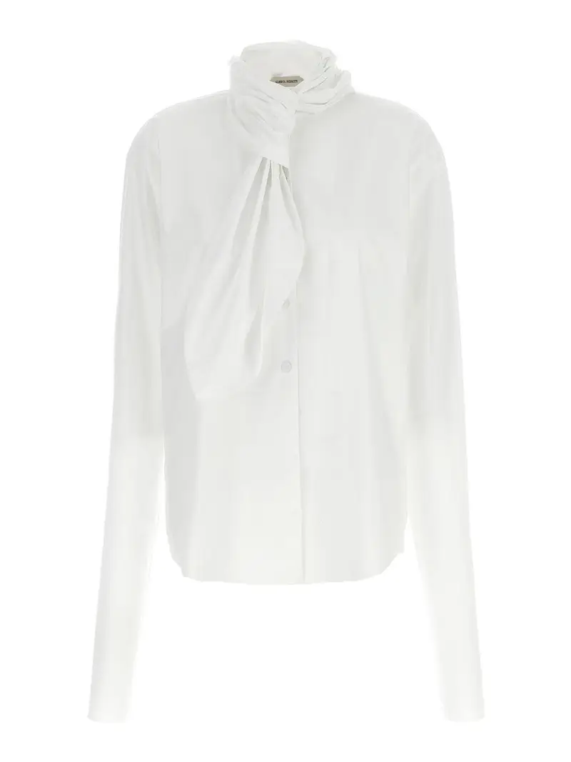 Camicia cravatta Bianco