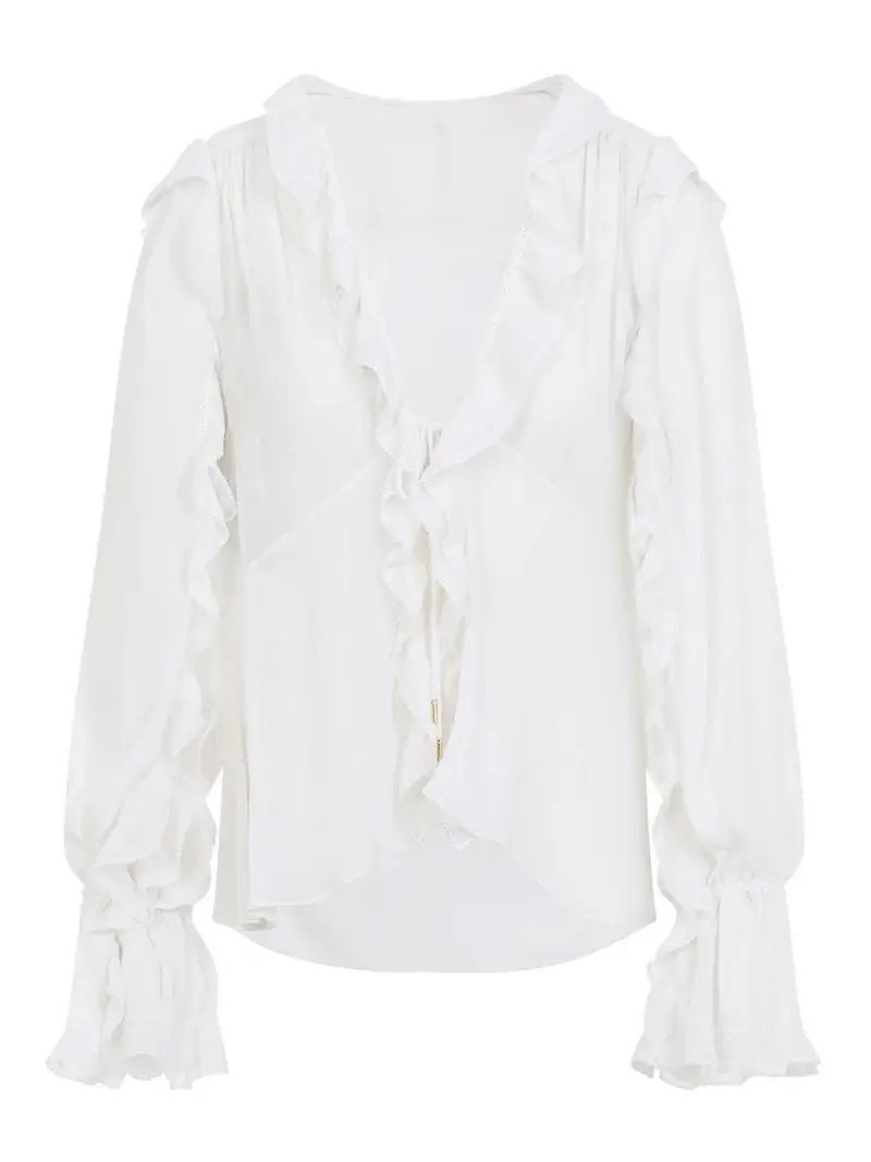 Camicia in creponne Crema