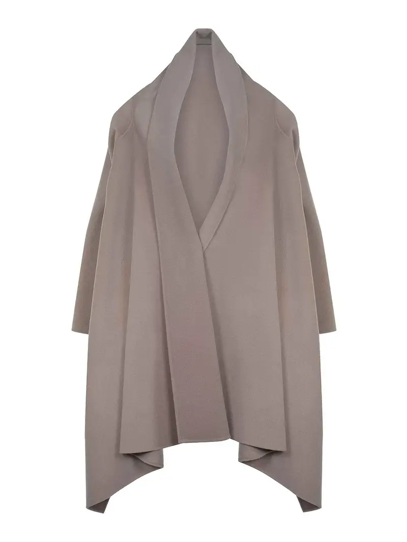 Cappotto Realizzato In Misto Lana E Cashmere Beige