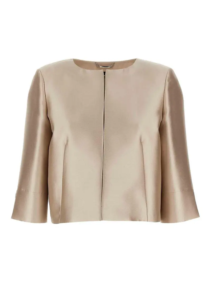 Giacca in mikado Beige