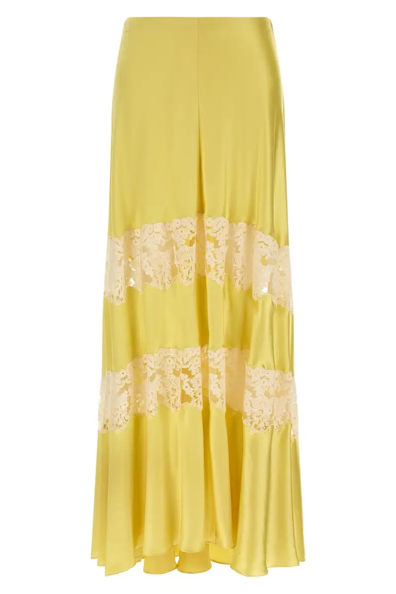 Gonna Inserti Pizzo Giallo