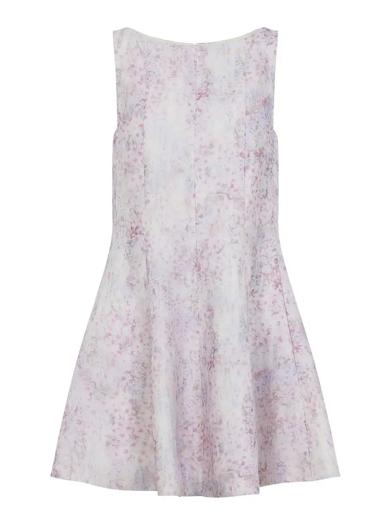 Miniabito in organza stampata Viola