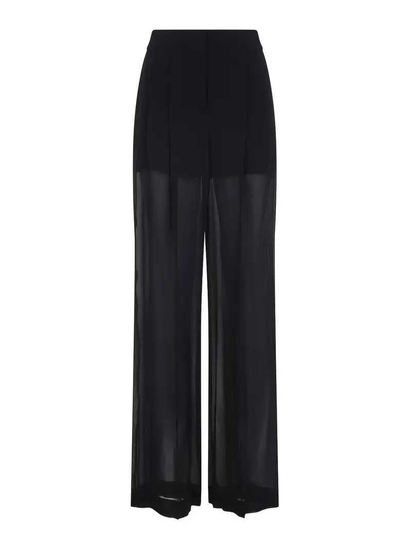 Pantaloni georgette Nero