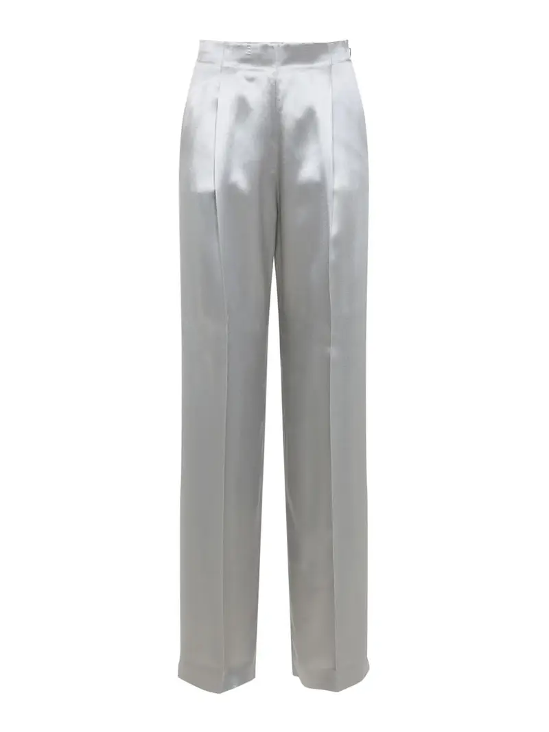 Pantaloni viscosi Grigio Chiaro