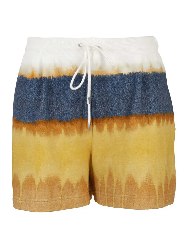 Shorts in cotone tricolore Multicolore