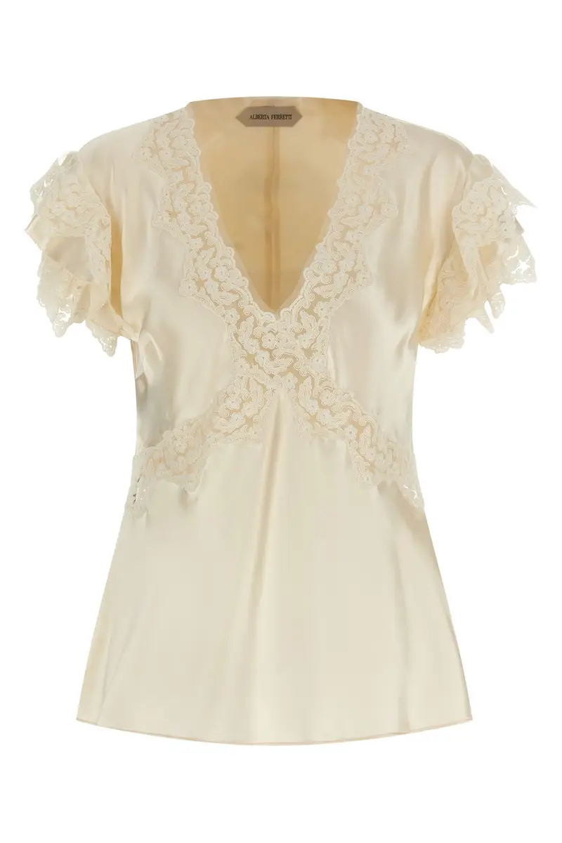 Alberta Ferretti Top Beige 4226505