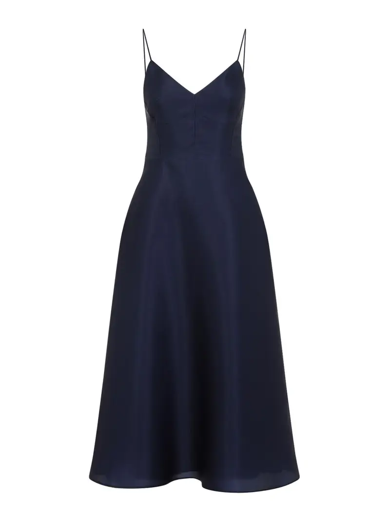 Vestito midi in tripla organza Blu