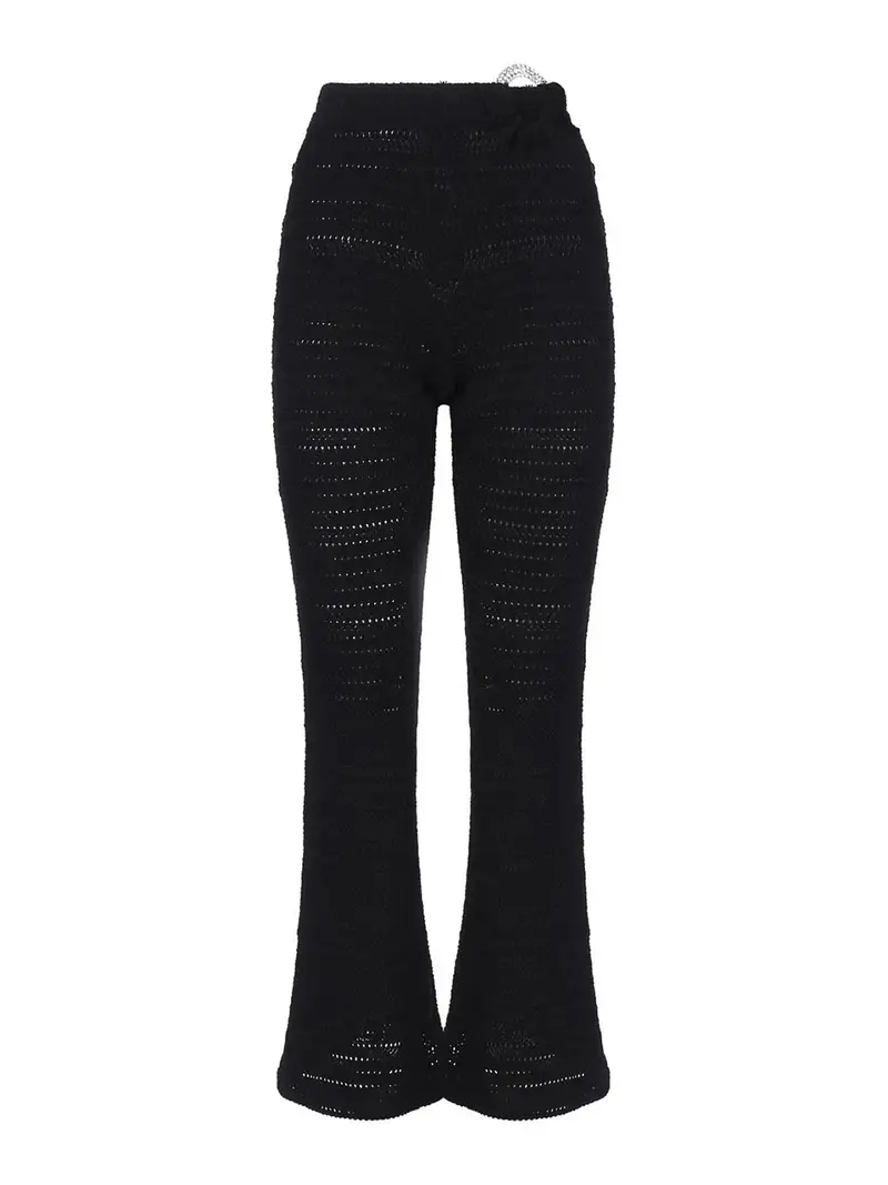 Pantaloni Svasati Con Anello Nero