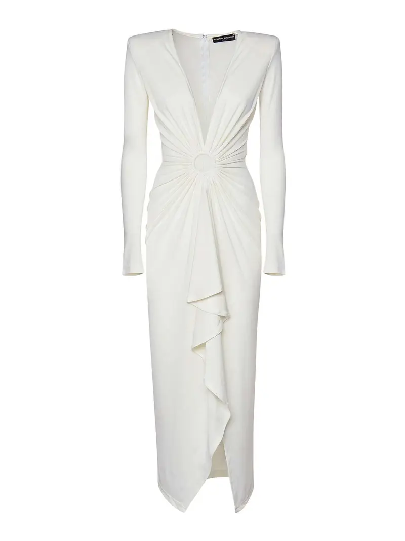 Vestito midi Kora con dettaglio cut-out Bianco