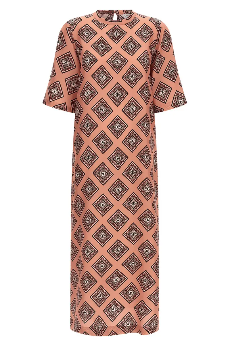 Abito Stampa Cravata Rosa