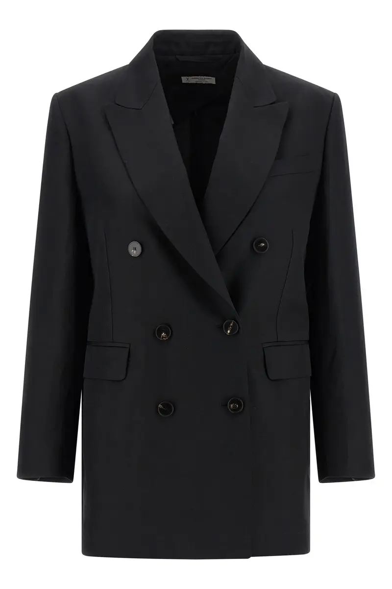 Blazer Viscosa Lino Nero
