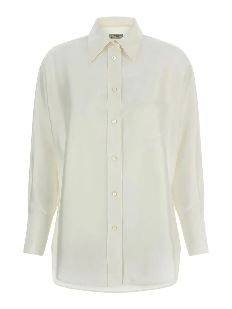 Camicia di seta Bianco