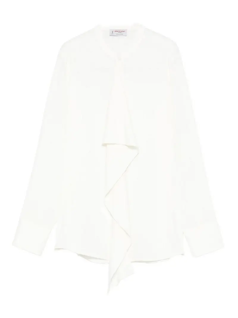 Camicia di seta Crema