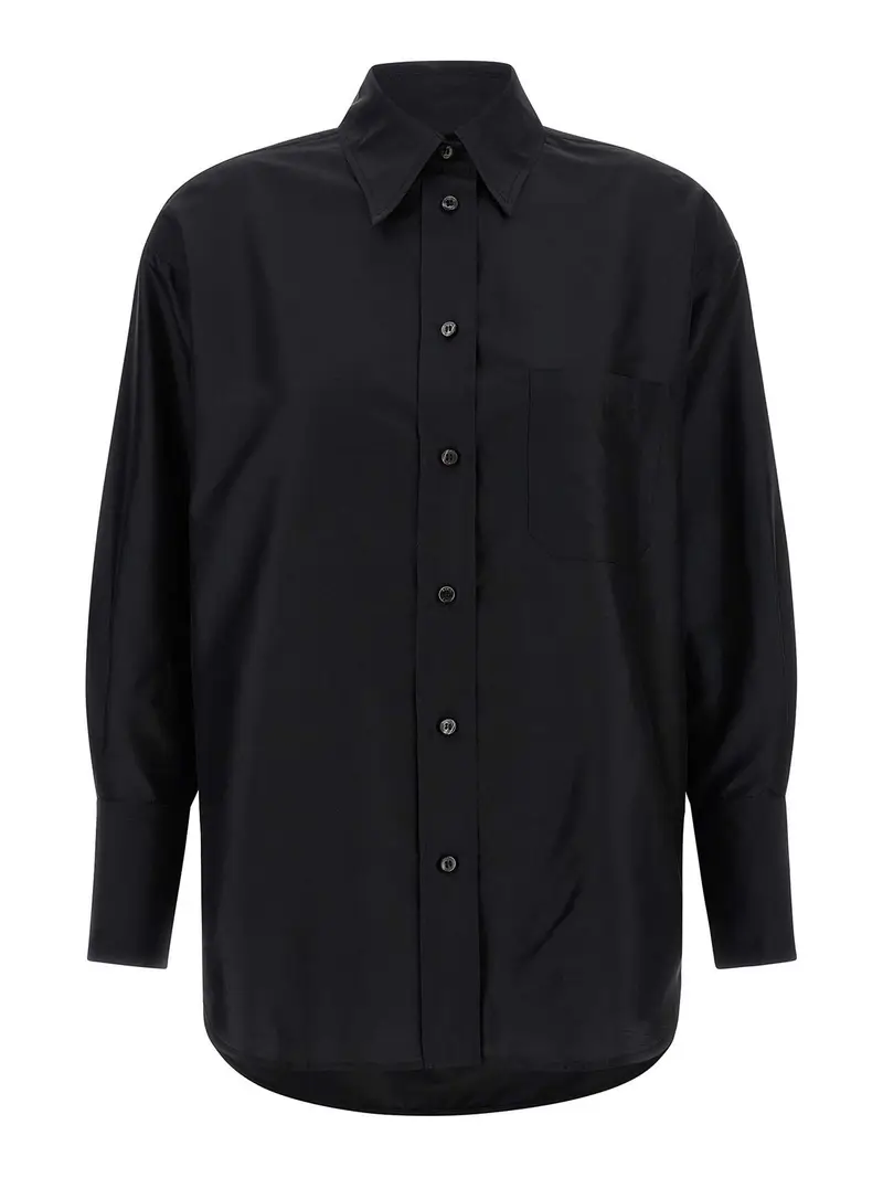 Camicia di seta Nero