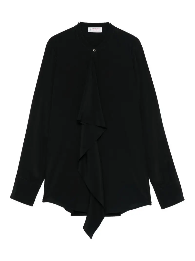 Camicia di seta Nero