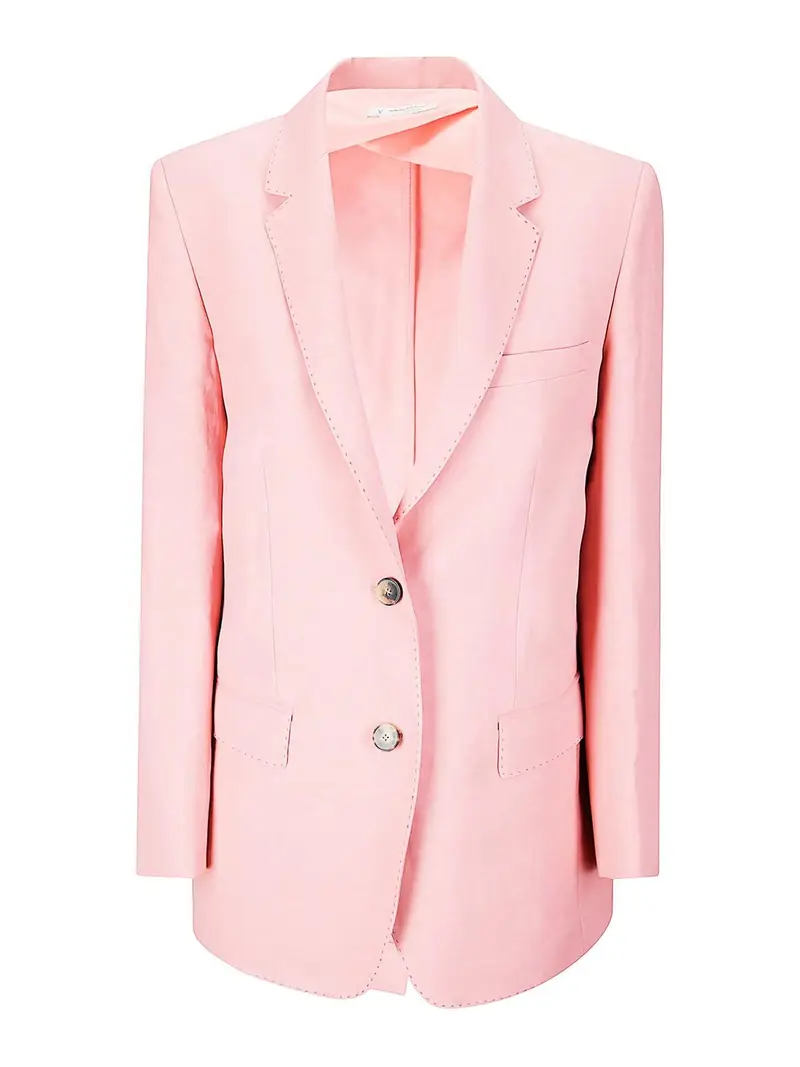 Giacca monopetto in misto e Color Carne E Neutri