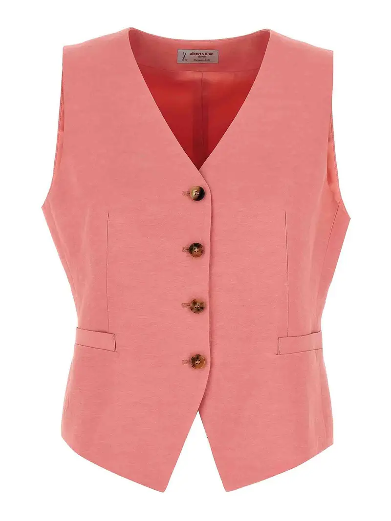 Giubbotto viscoso di lino Color Carne E Neutri