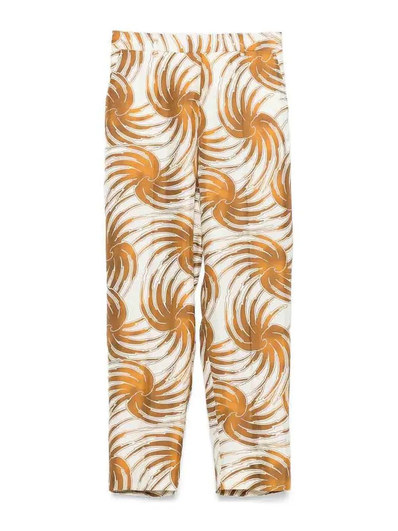 Pantaloni di seta Beige