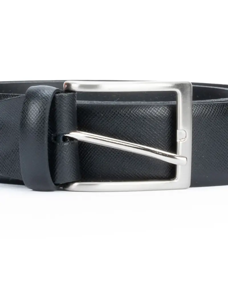 Cintura in pelle nero miniatura 3