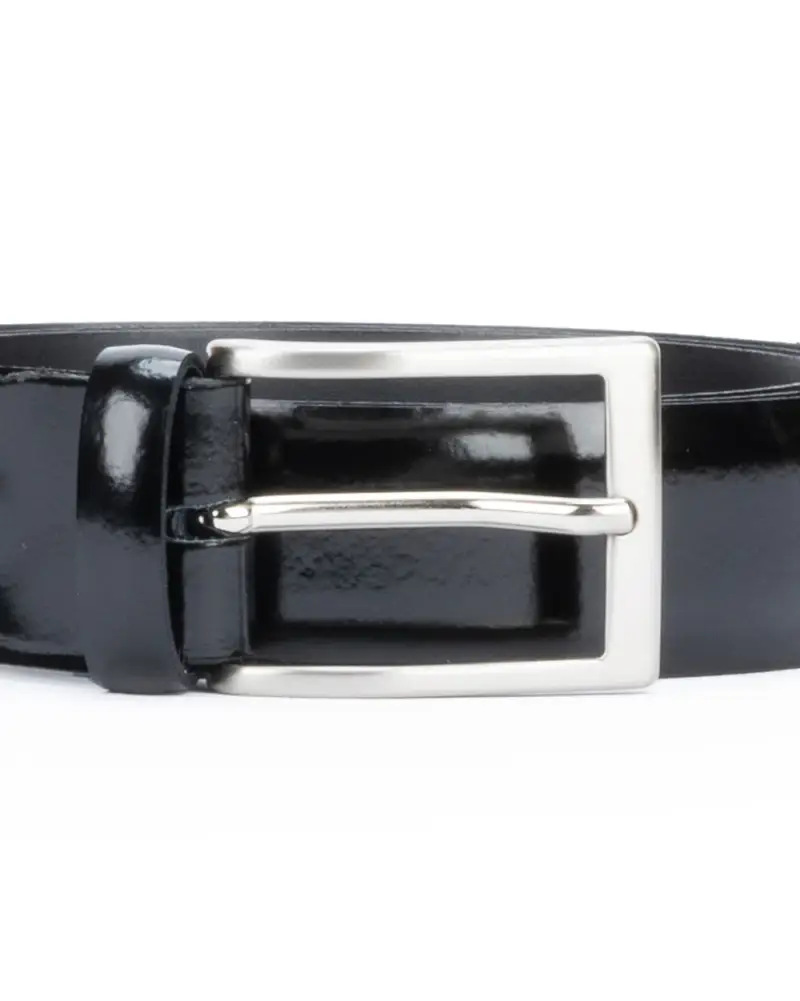 Cintura pelle nera Nero miniatura 3