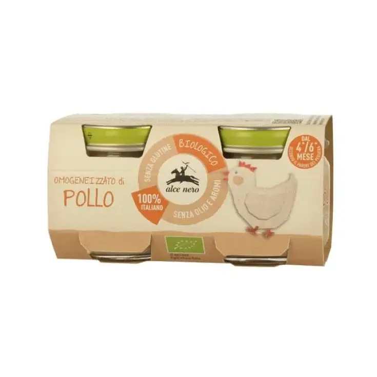 Omogeneizzato Di Pollo Biologico Alce Nero 2x80g
