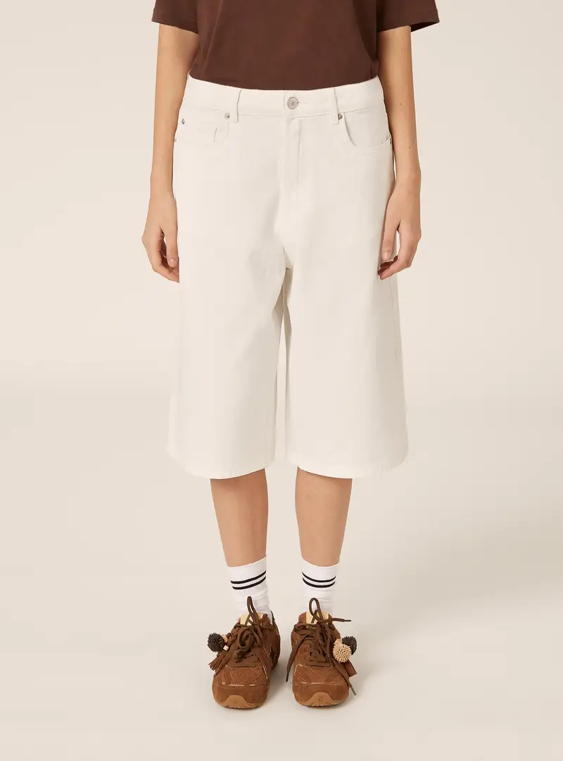 Bermuda jorts in denim colorato WH1 WHITE