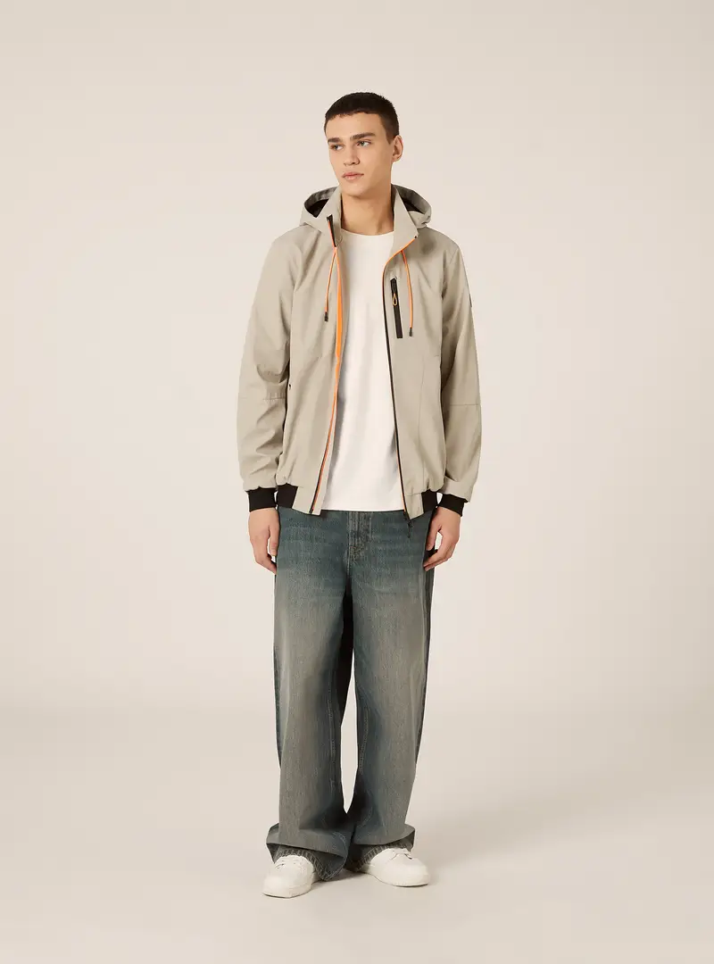 Bomber antivento con cappuccio CR3 MULTICOLOR