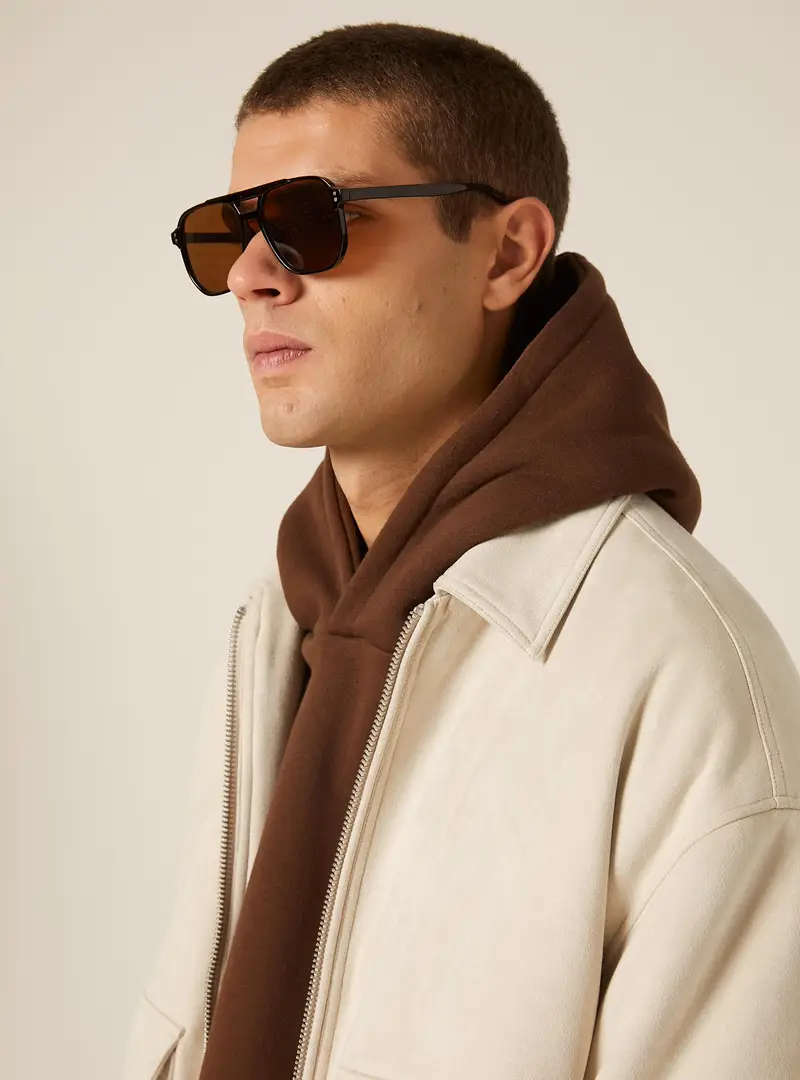 Bomber effetto camoscio boxy fit