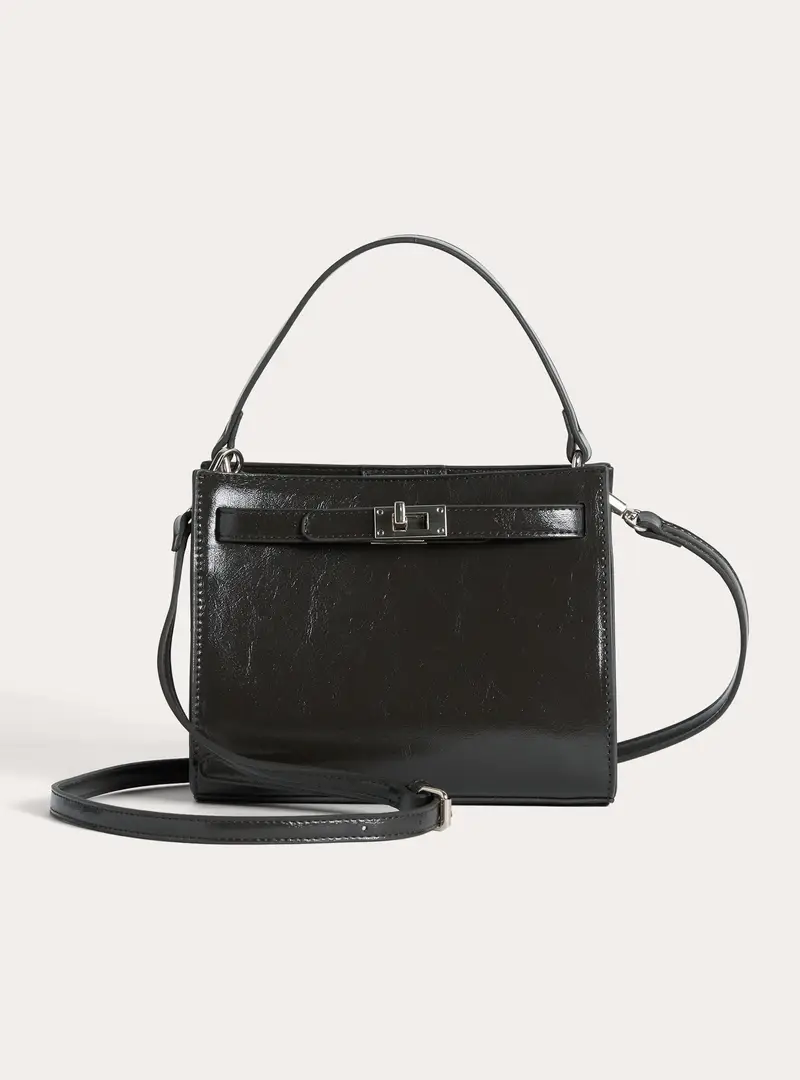 Borsa a tracolla con fibbia BK1 BLACK