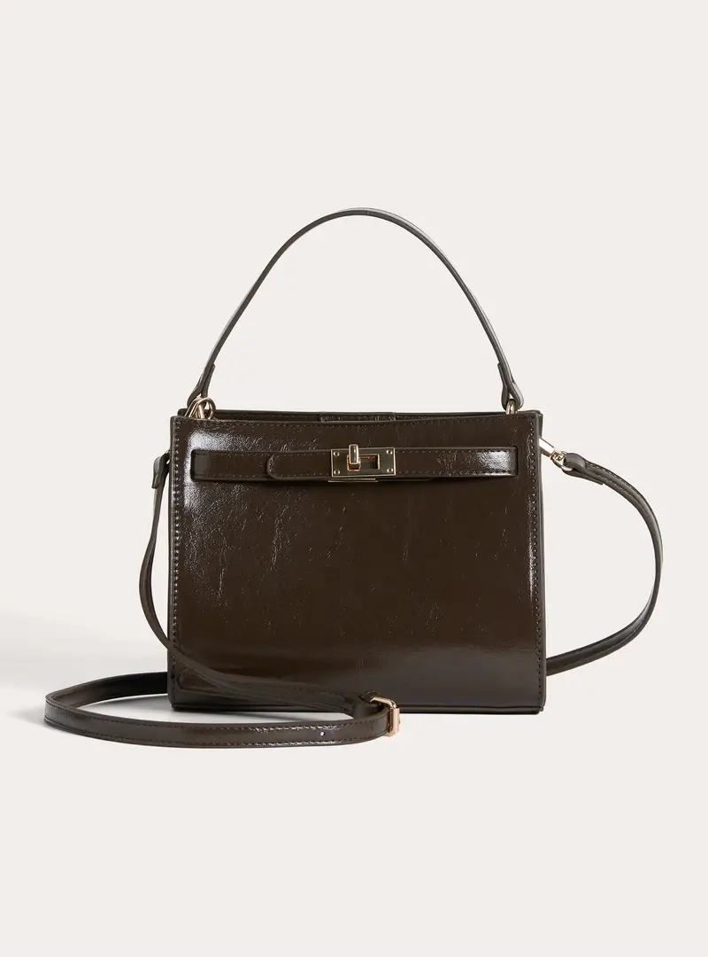 Borsa a tracolla con fibbia BR1 BROWN