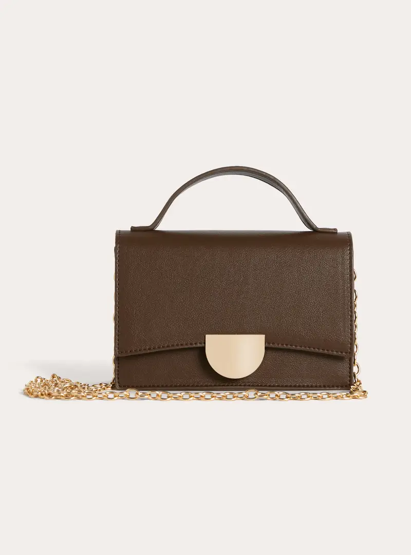 Borsa a tracolla con fibbia BR1 BROWN