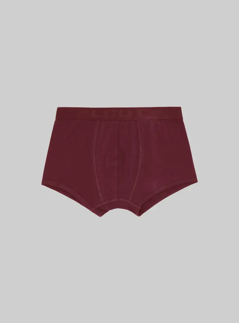 Boxer in cotone elasticizzato con logo BO1 BORDEAUX