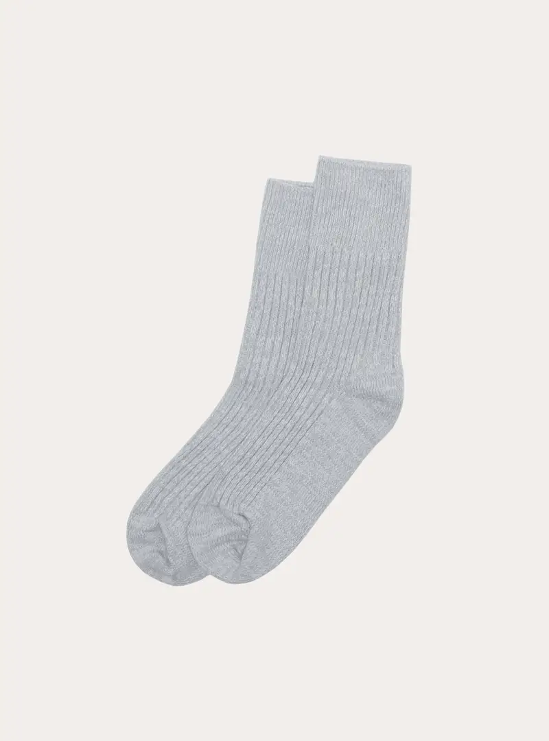 Calzini a coste tinta unita set 2 paia