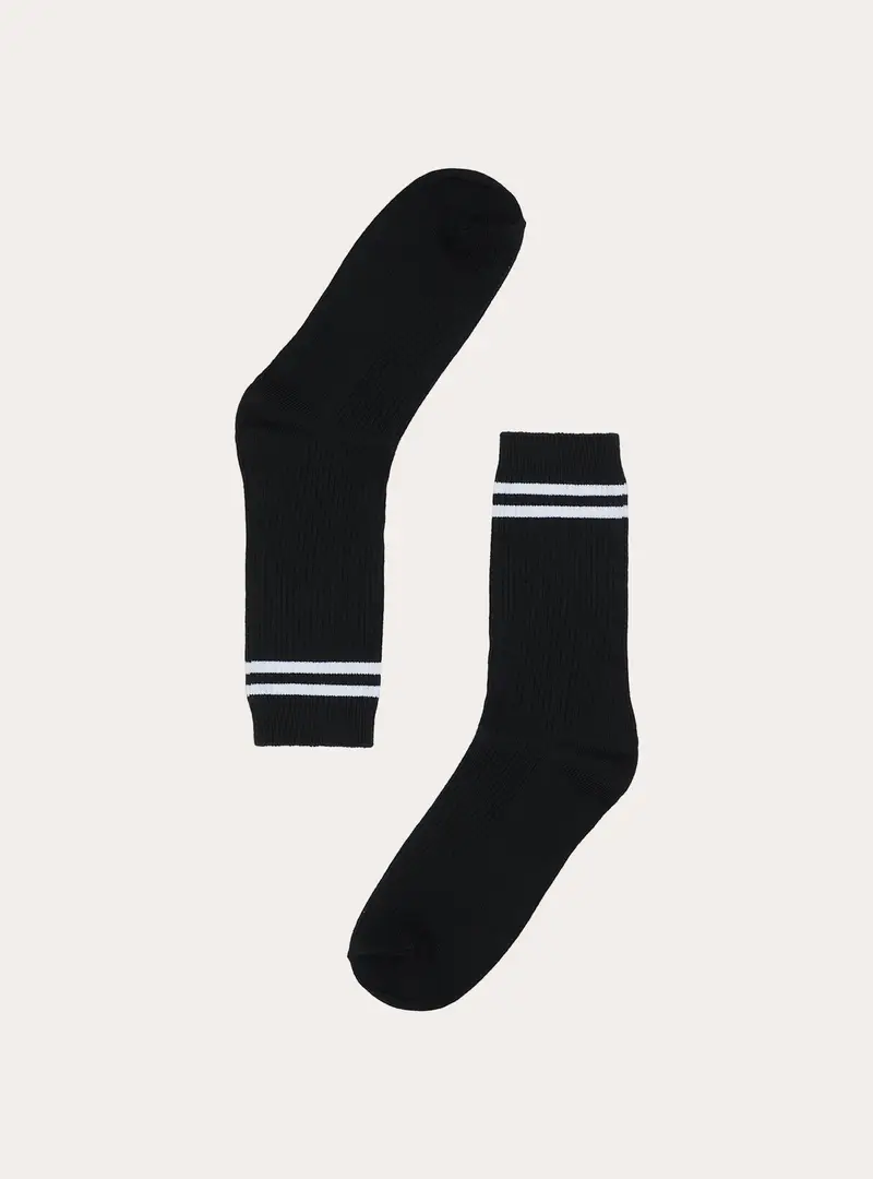 Calzino alto con righe unisex