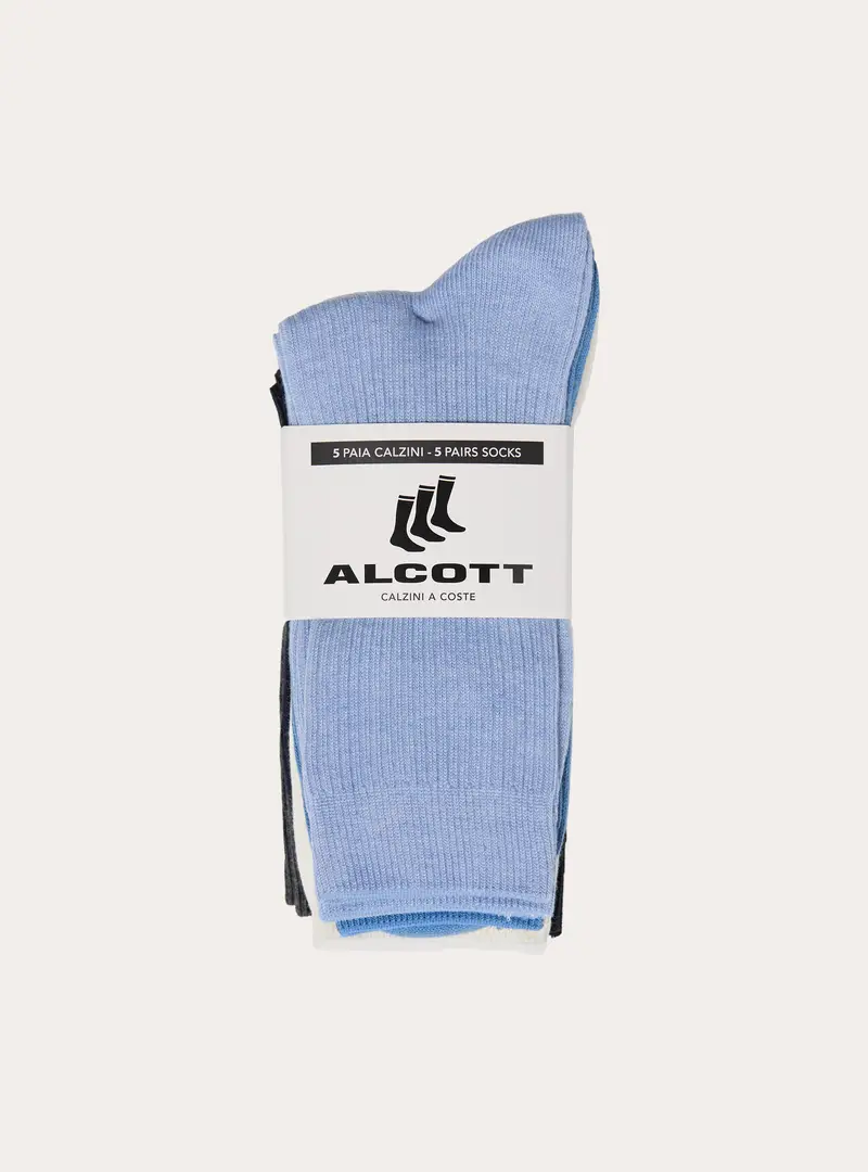 Calzino alto tinta unita BL2 BLUE