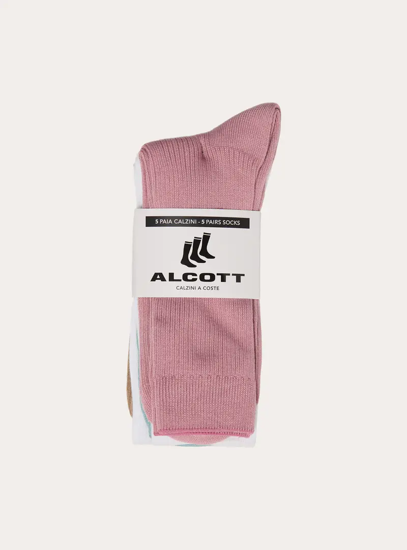 Calzino alto tinta unita PK2 PINK