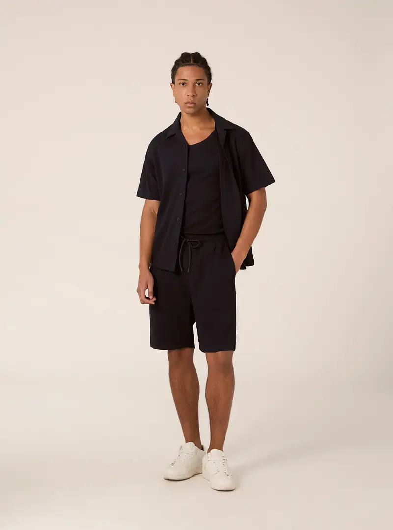 Camicia a maniche corte in jersey NA1 BLUE