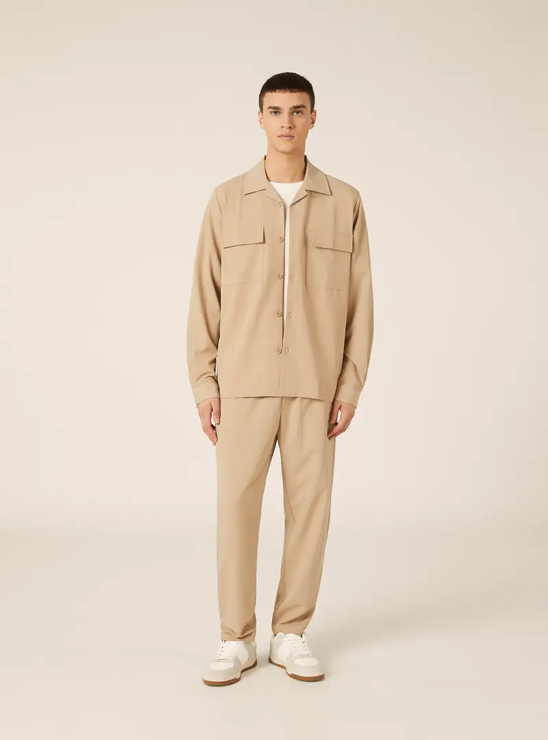 Camicia con tasconi BG2 BEIGE