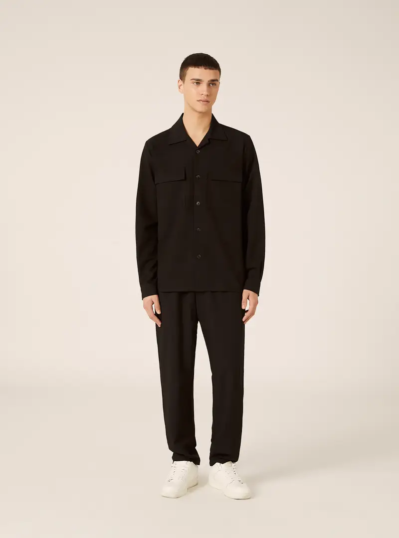 Camicia con tasconi BK1 BLACK