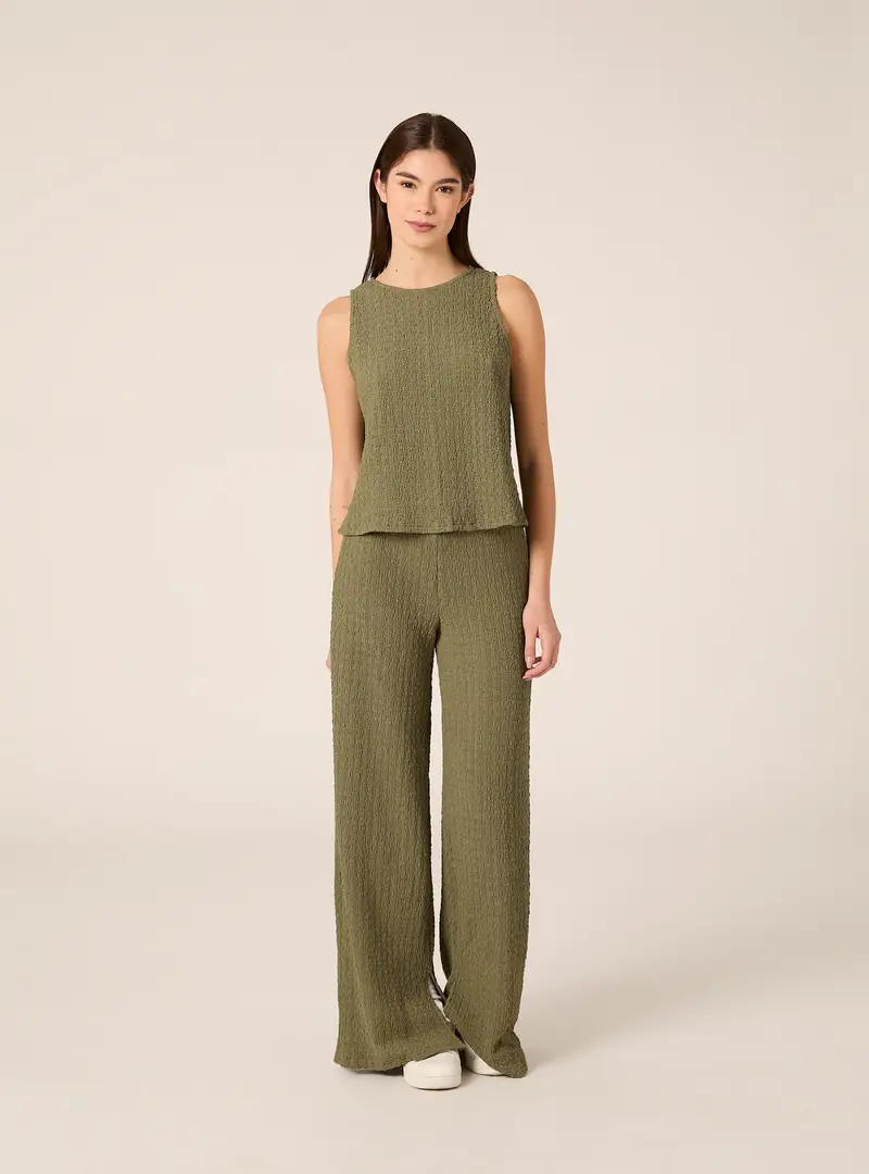 Canotta in tessuto waffle KY2 GREEN