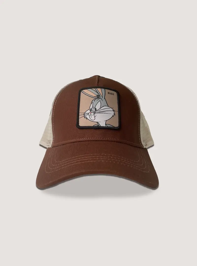Cappello con patch bugs bunny C5619 BROWN