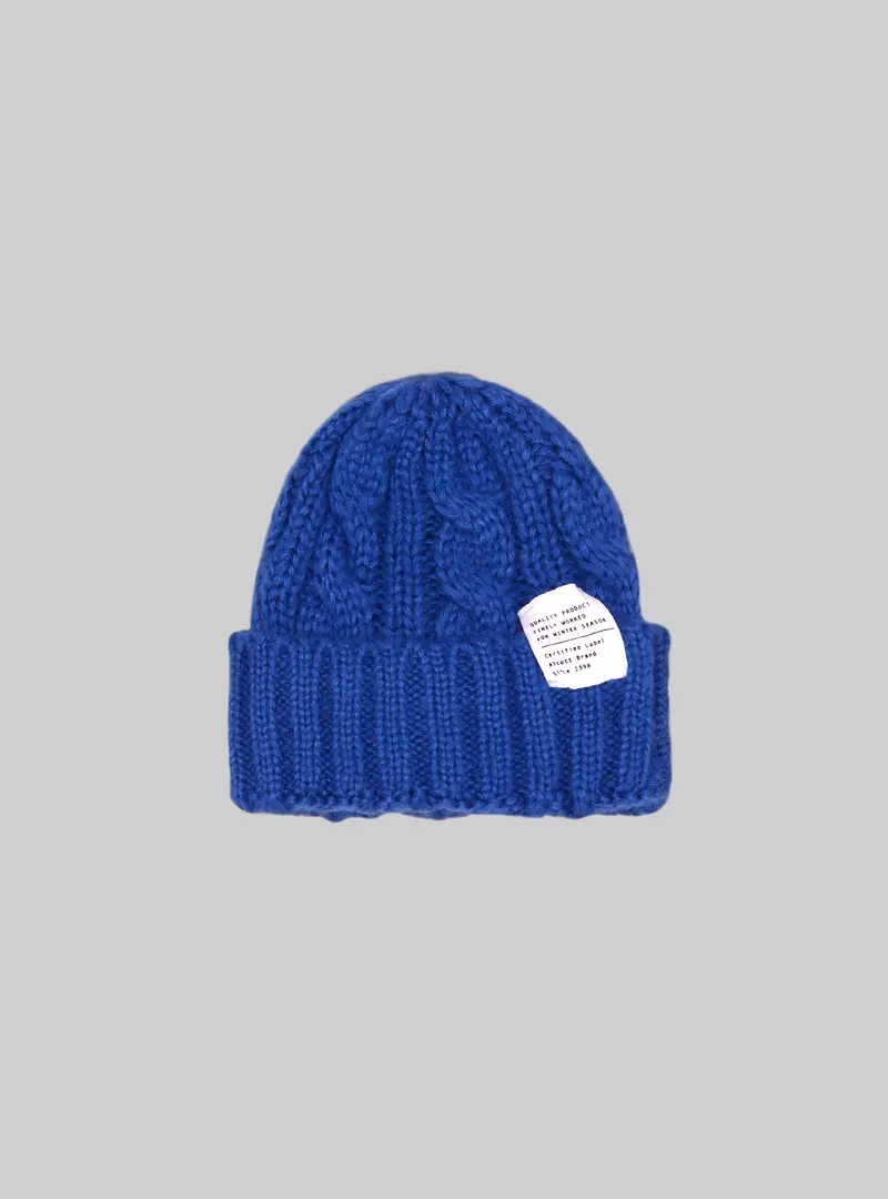Alcott Cappello blu con trecce e patch