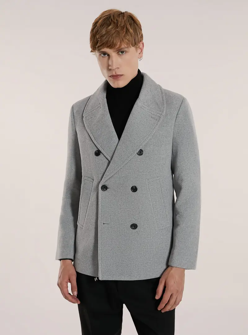 Cappotto caban doppiopetto MGY3 GREY