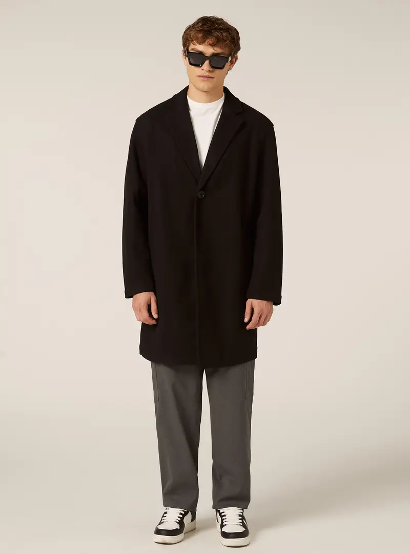 Cappotto monopetto sfoderato