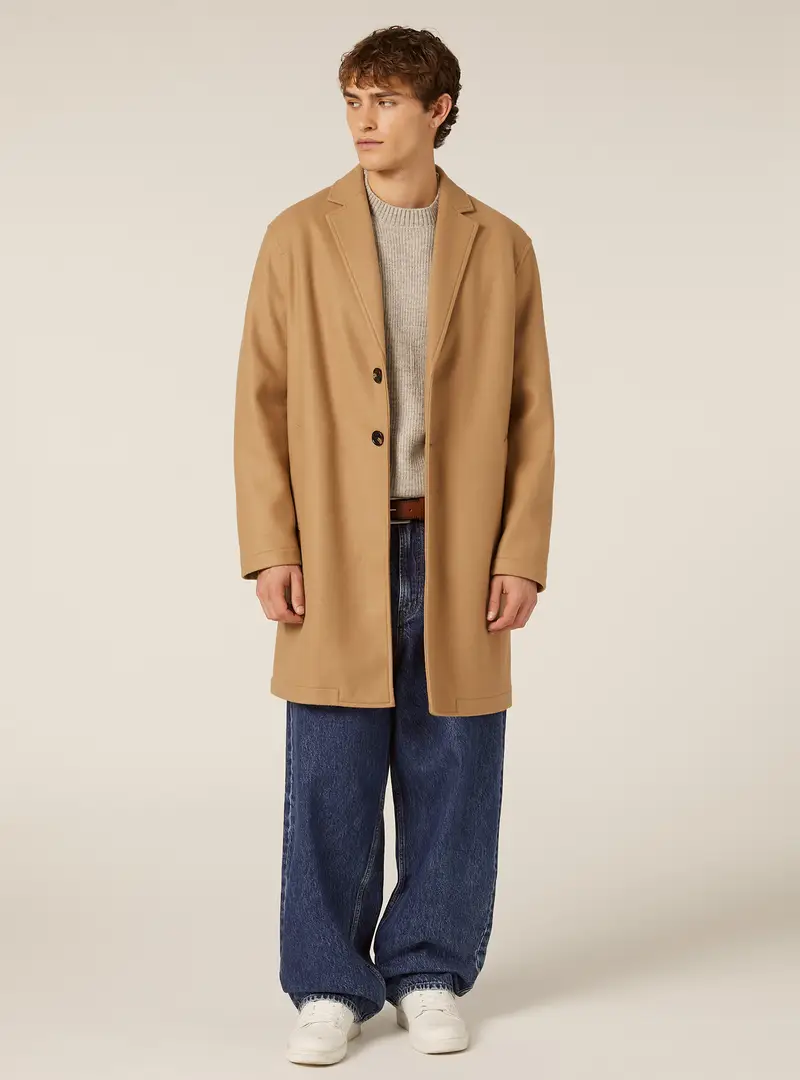 Cappotto monopetto sfoderato