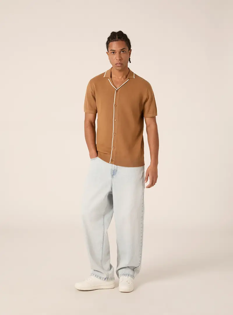 Cardigan in maglia TB2 TOBACCO