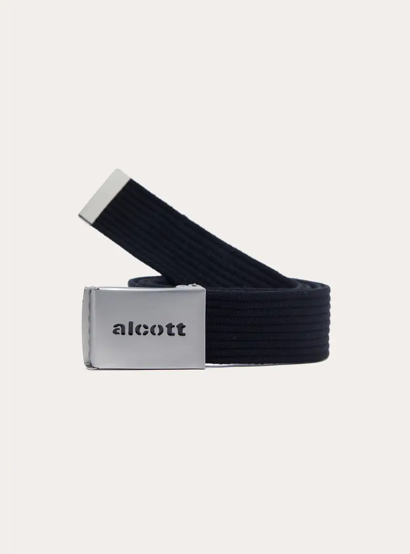 Cintura in tessuto con fibbia logata BK1 BLACK