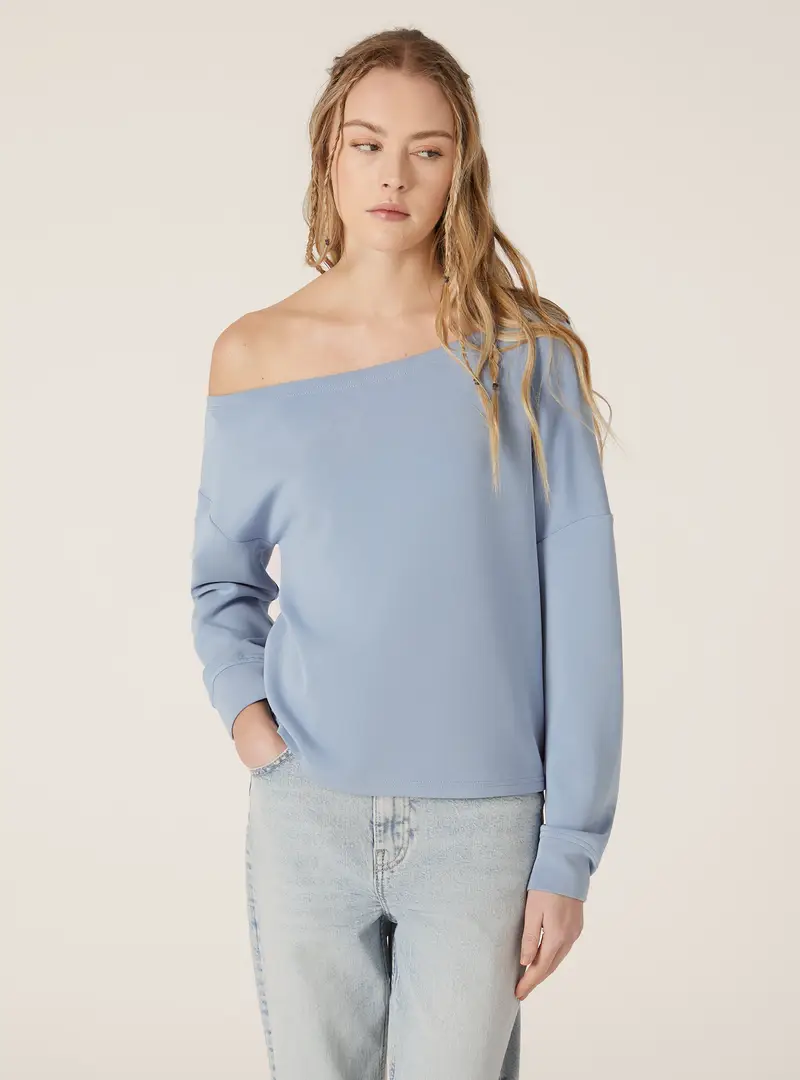 Felpa asimmetrica soft touch