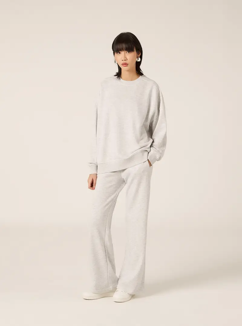 Felpa basic in cotone MGY3 GREY